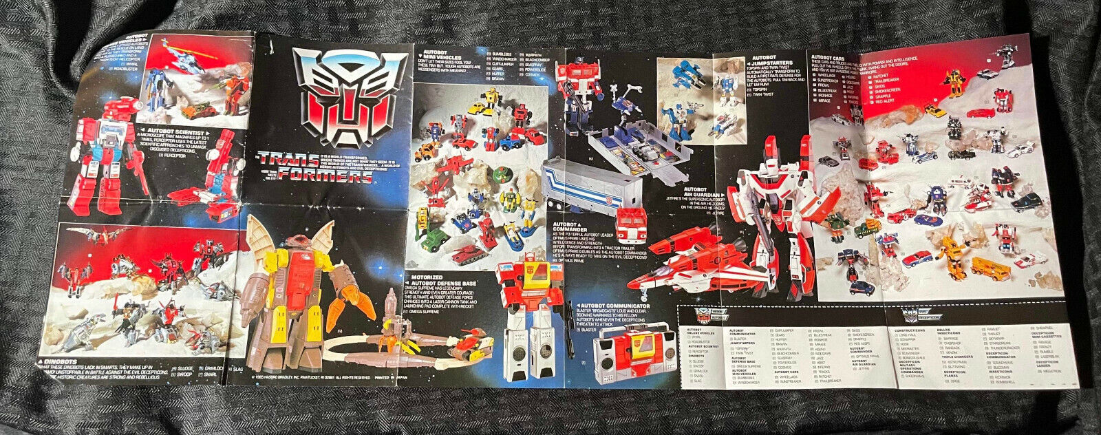 Vintage Transformers Item Catalogue Insert Booklet