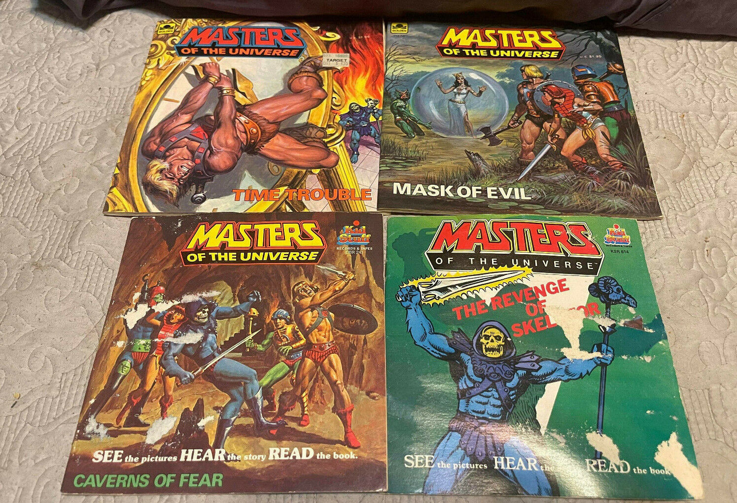 Masters of the Universe KIDS STUFF Vintage Book Lot MOTU - One with Record