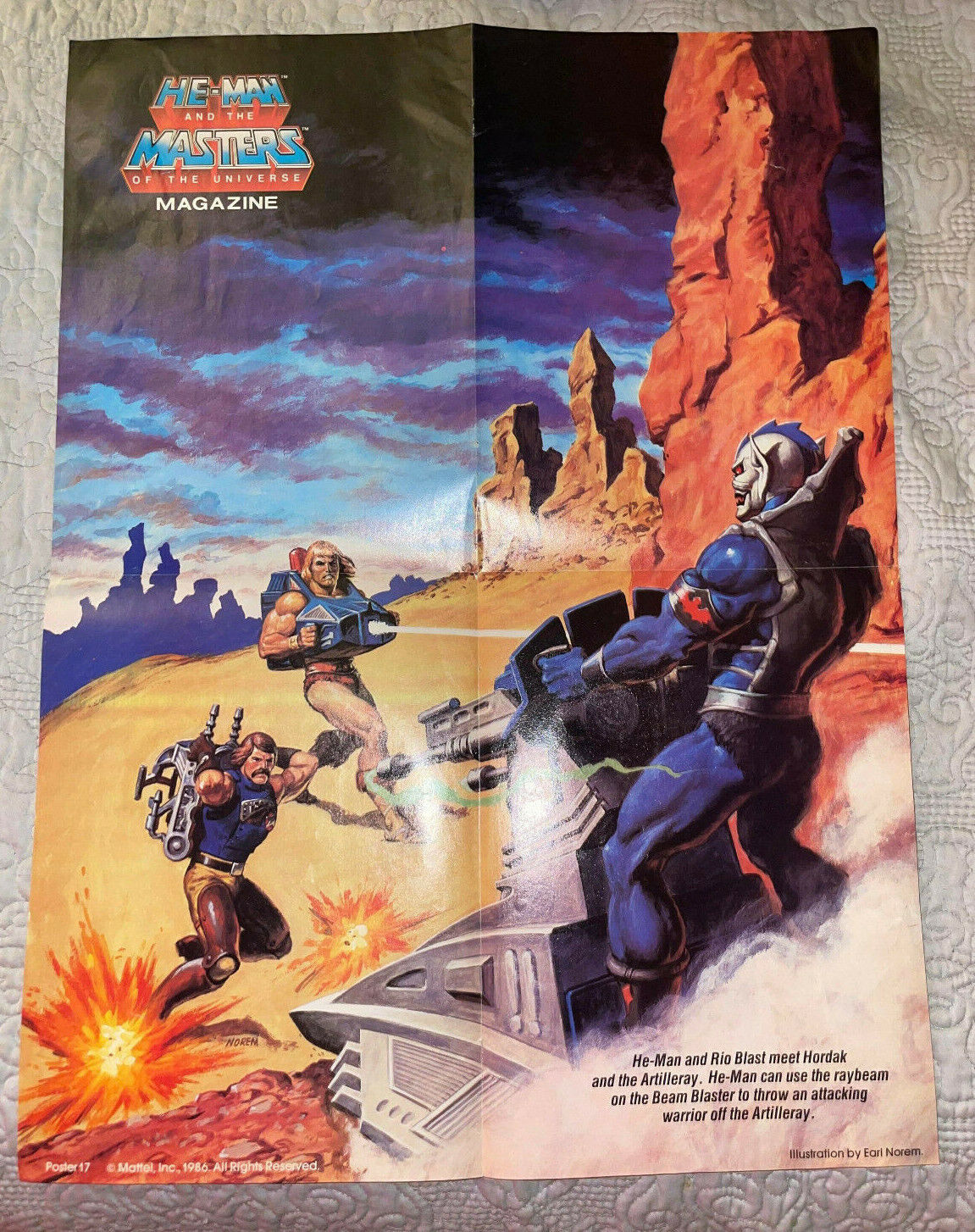 He-Man Masters of the Universe Magazine Poster 17 1986 - 22x16 Mattel Vintage