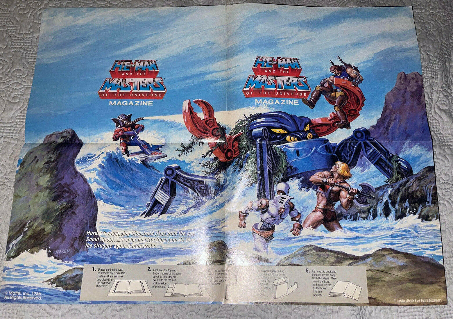 Vintage Mattel 1986 HE-MAN - Masters of the Universe Magazine Poster Centerfold