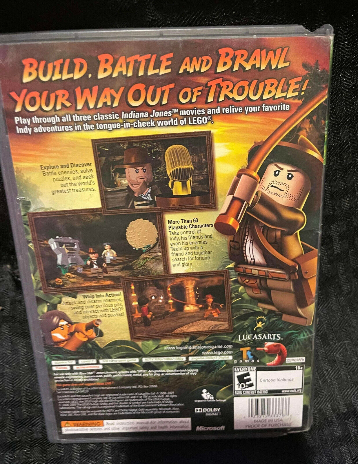 Xbox 360 Lego Indiana Jones The Original Adventure Platinum Hits Game