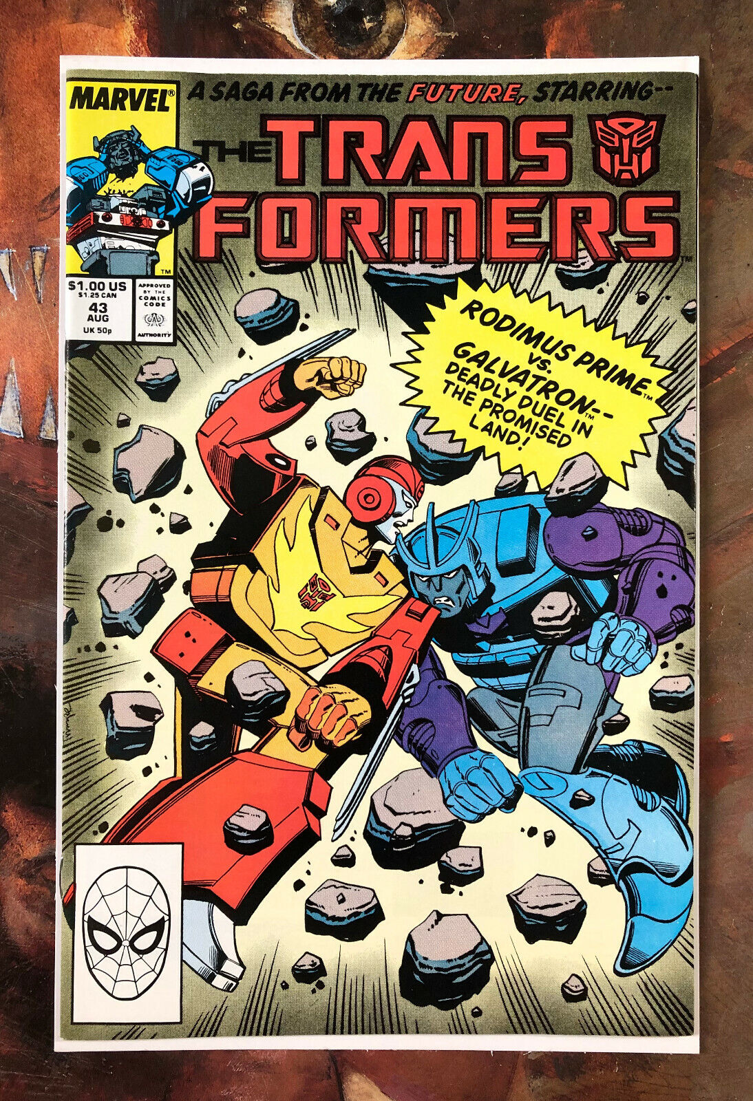Transformers #43 Rodimus Prime vs Galvatron 1988 Marvel Comic Book NM
