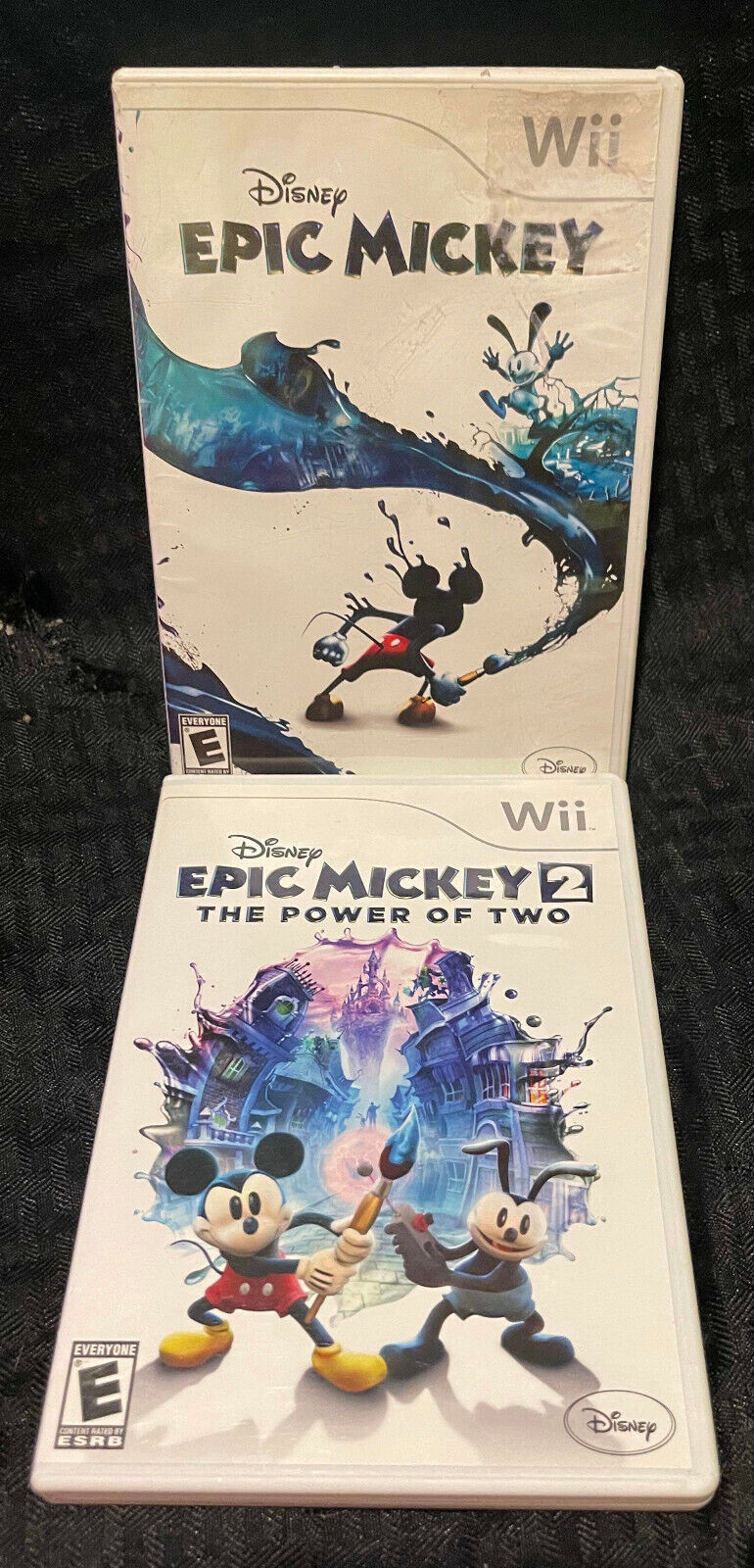 Disney Epic Mickey 1 & 2 Nintendo Wii Game Lot