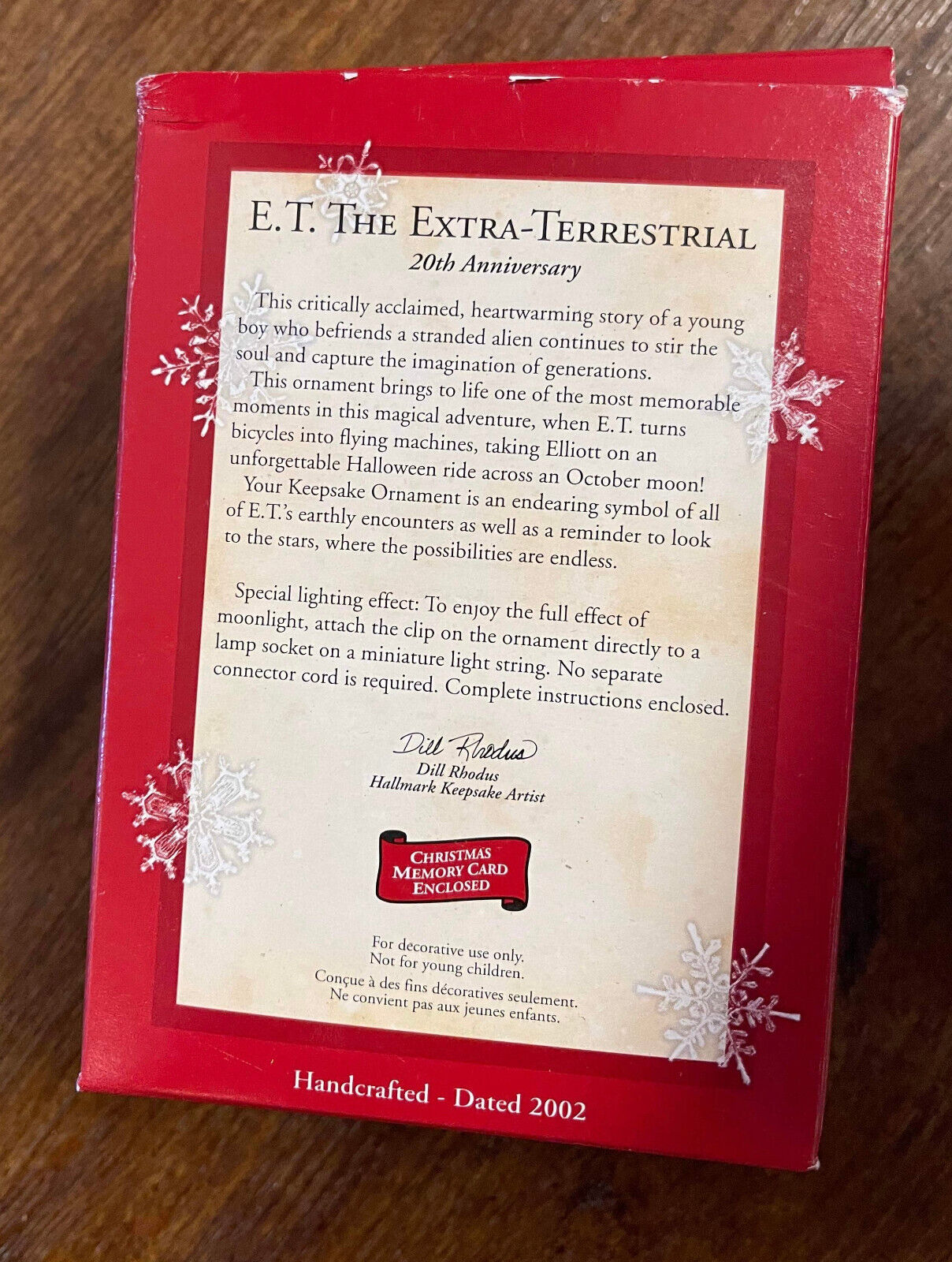2002 Hallmark Keepsake Ornament E.T. THE EXTRA-TERRESTRIAL 20th Anniversary