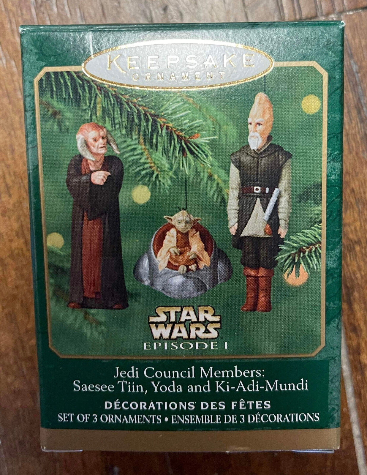 Vintage Star Wars JEDI Council Members - Hallmark Keepsake Mini Ornaments 2000 ,
