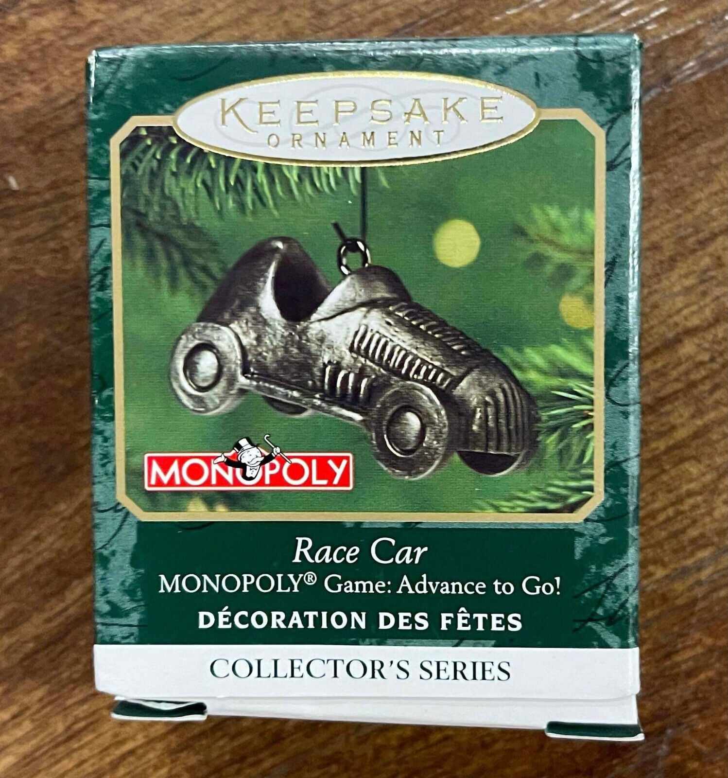 Hallmark Keepsake Ornament Race Car Monopoly Game Advance To Go