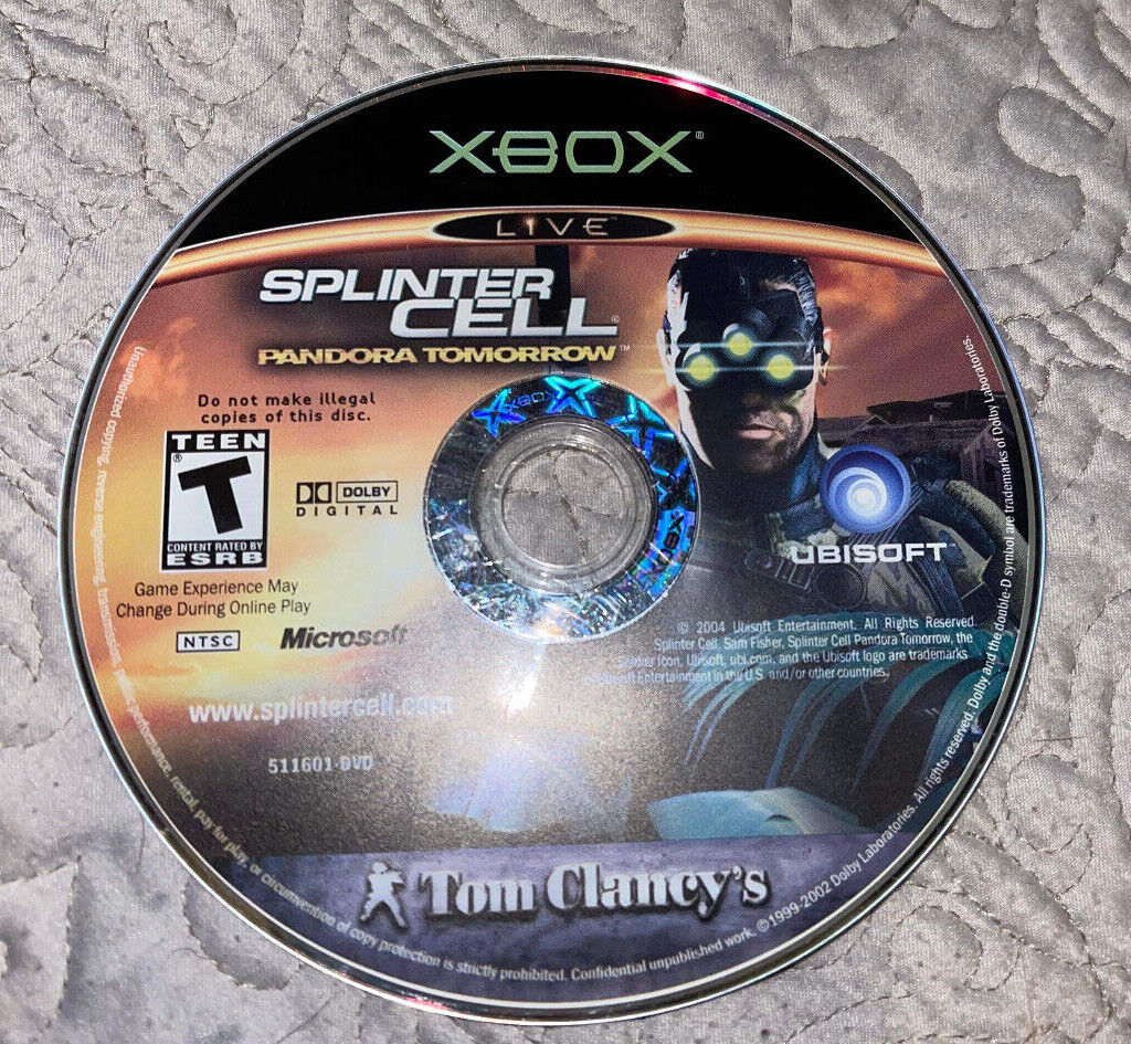 Tom Clancy's Splinter Cell: Pandora Tomorrow Xbox 1 Disc Only / Plays Good