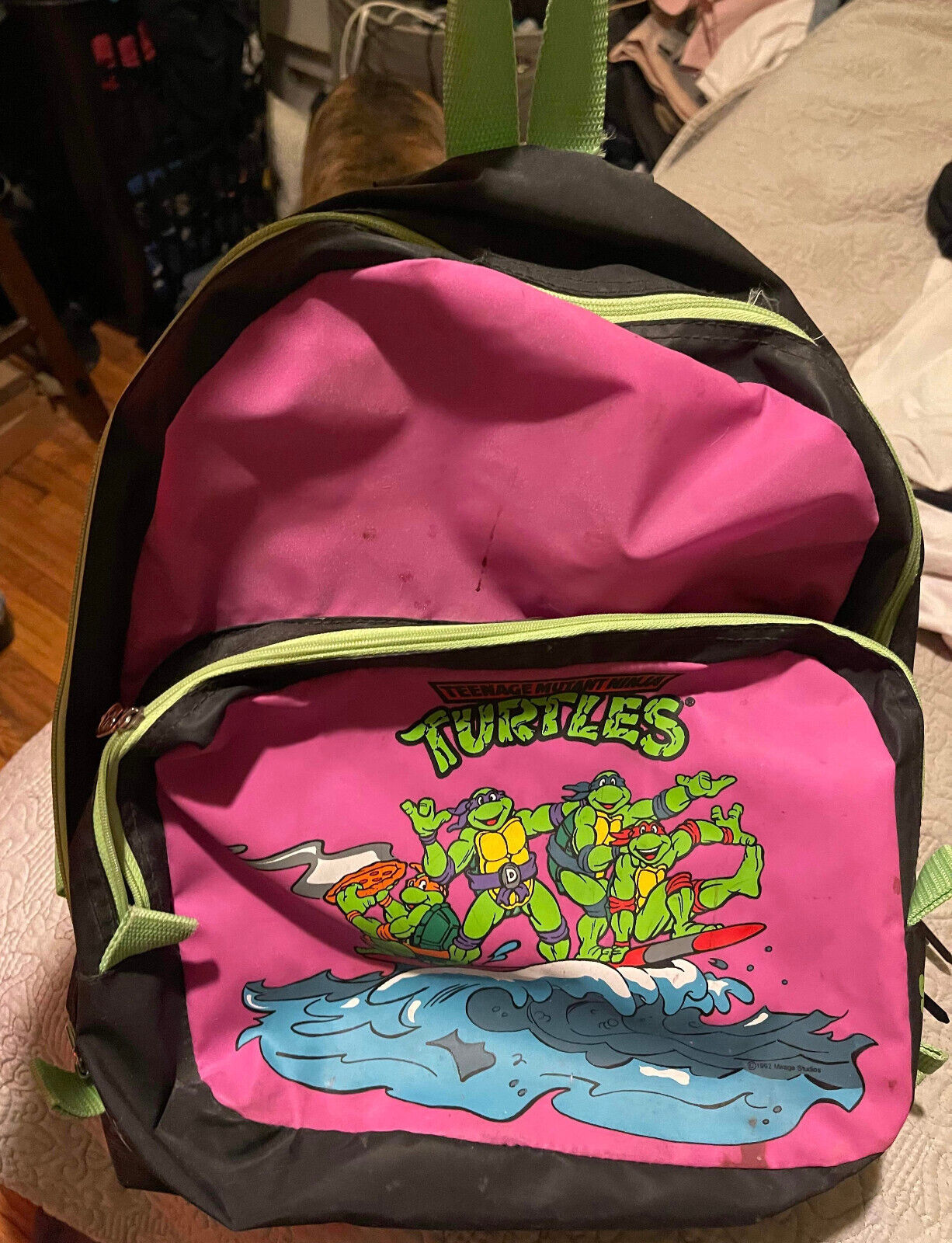 VIntage Teenage Mutant Ninja Turtles TMNT Backpack - Hot Pink