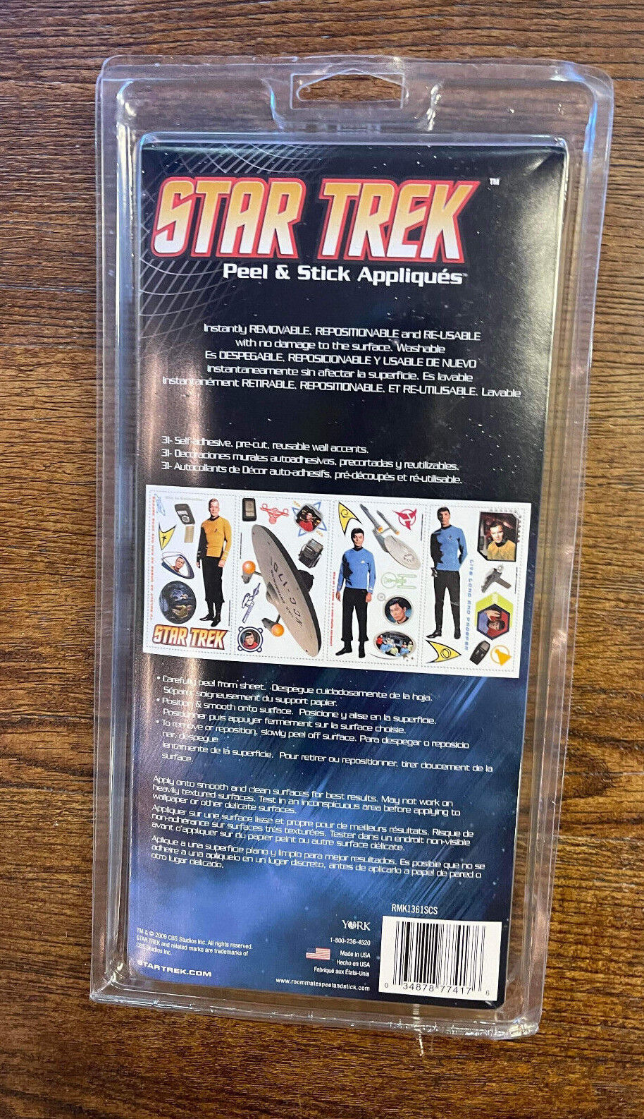 Star Trek Peel & Stick Wall Appliques & Instant Stained Glass