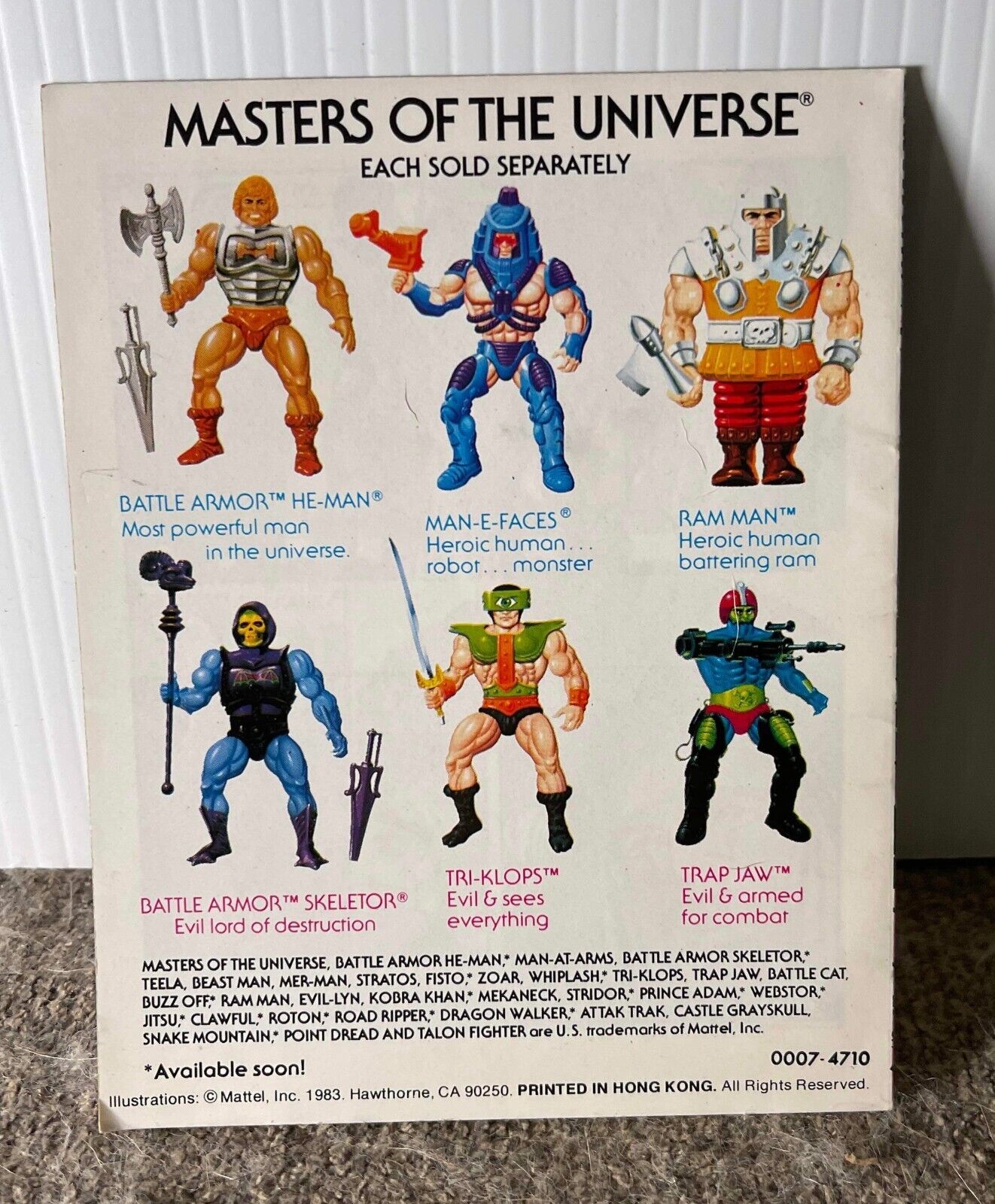 HE-MAN Masters of The Universe MOTU Mini Comic 1985 Battle Of Robots