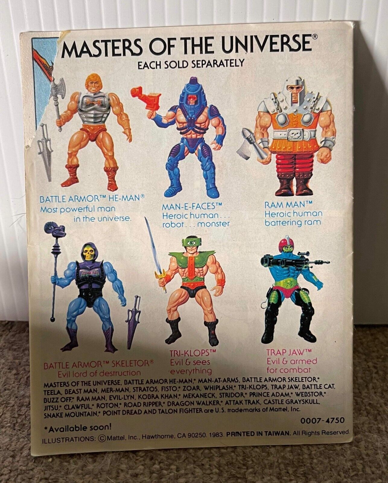 Mattel 1983 He-Man Masters of the Universe Clash of Arms Mini Comic