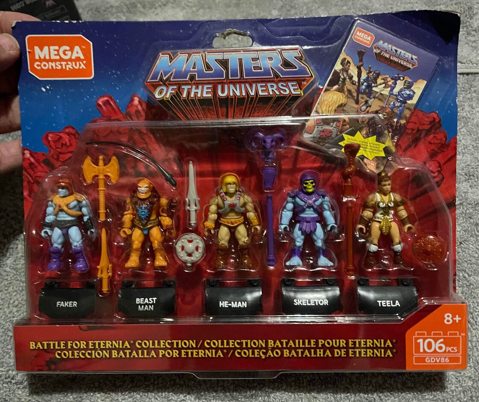 Mega Construx Masters of the Universe Battle for Eternia 5 Figure Set He Man