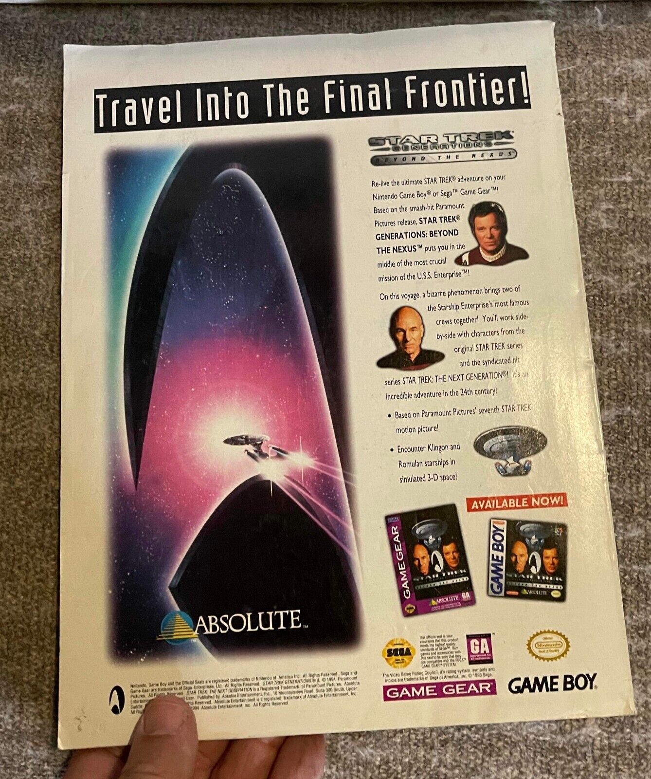 Star Trek Generations Magazine Picard And Kirk 1994