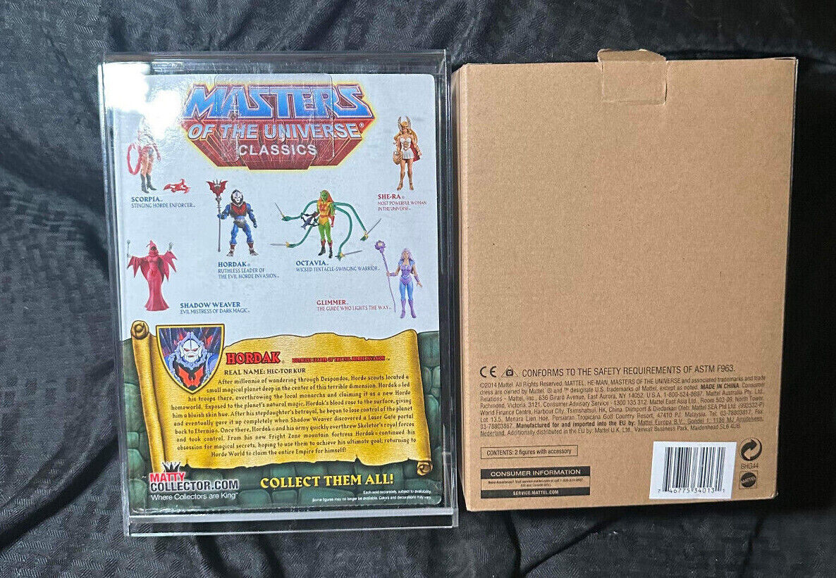 Masters of the Universe CLASSICS Hordak w Acrylic & Sealed Baggie