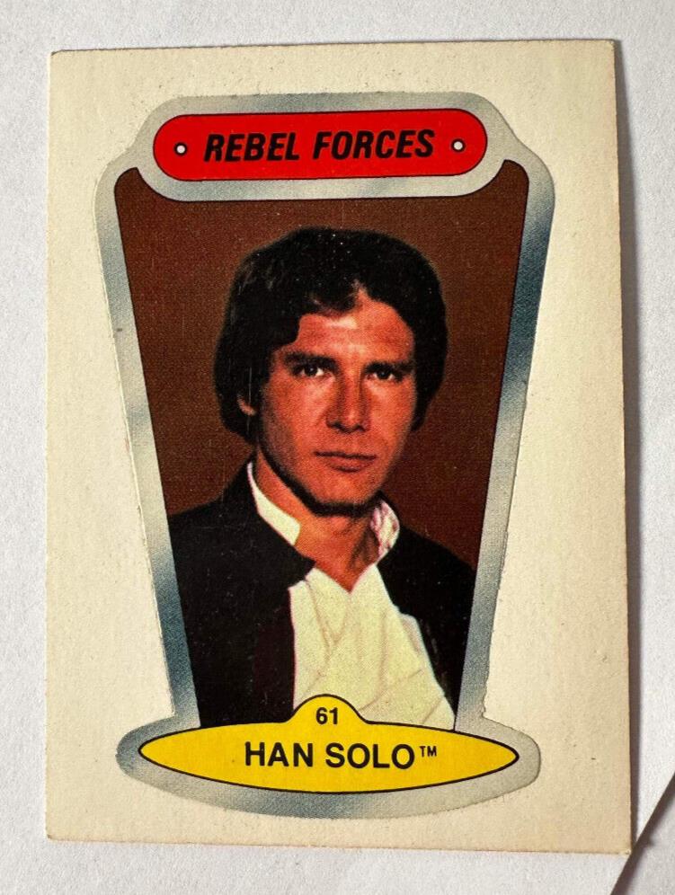 Topps Star Wars Han Solo Rebel Forces #61 Card Rare White / Yellow