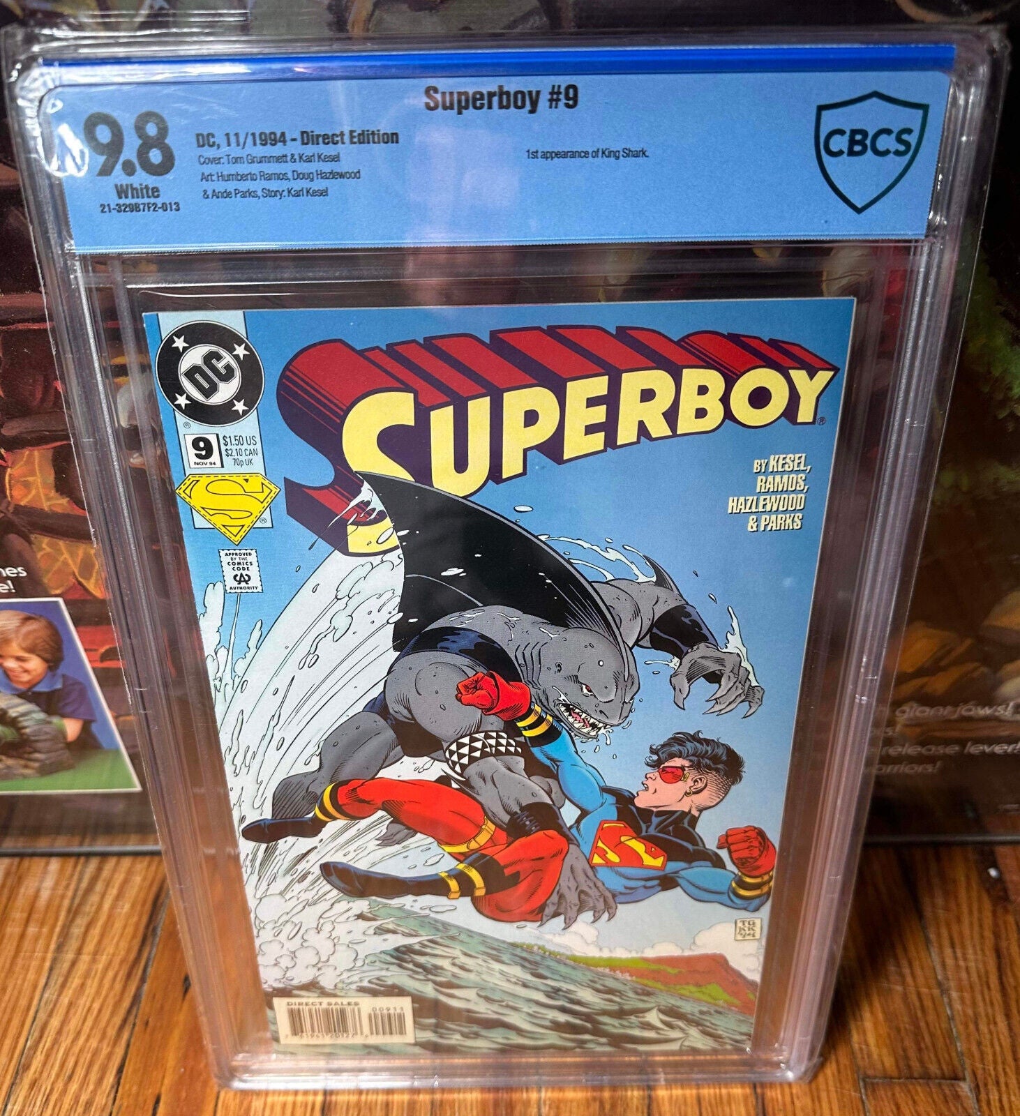 Superboy #9 CBCS 9.8 1994 DC Comics 1st Appearance King Shark White Pages