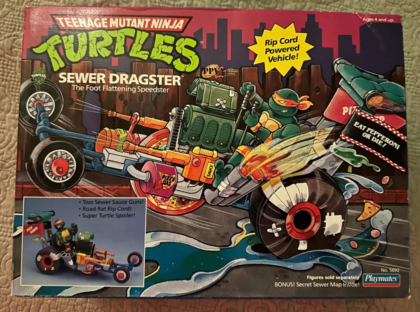 Teenage Mutant Ninja Turtles Vintage Sewer Dragster TMNT 1991 - Sealed