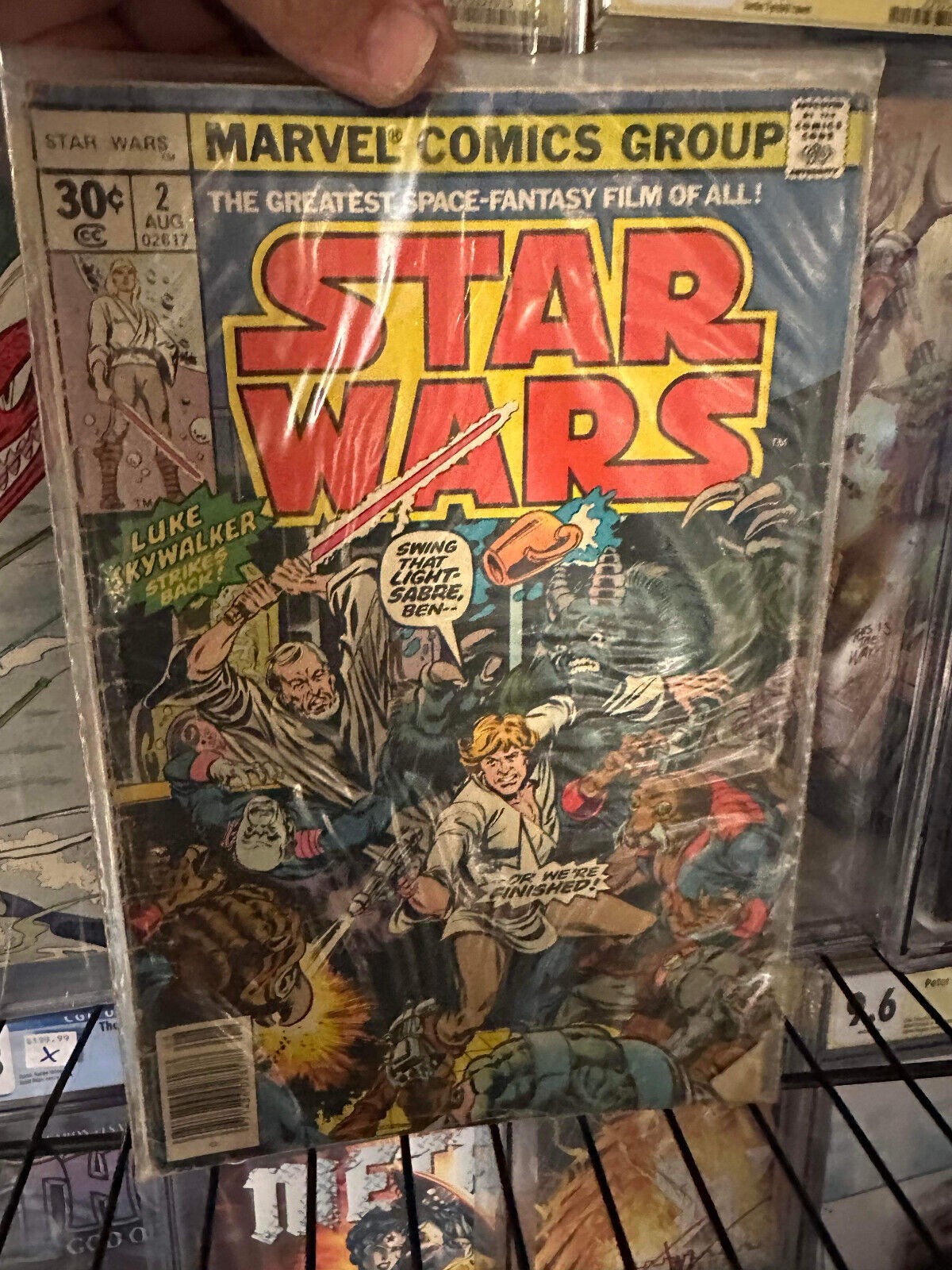 Star Wars #2 (Marvel 1977) 1st Appearance Obi Won- Han Solo Chewbacca Newsstand