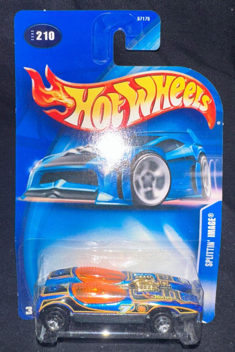 2003 Hot Wheels Collector #210 SPLITTIN' IMAGE Blue w/Chrome 5 Spoke Wheels