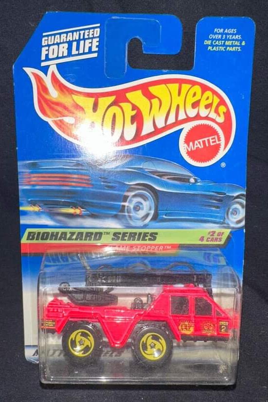 1998 Hot Wheels Collector #718 - FLAME STOPPER - Biohazard Series 2 of 4