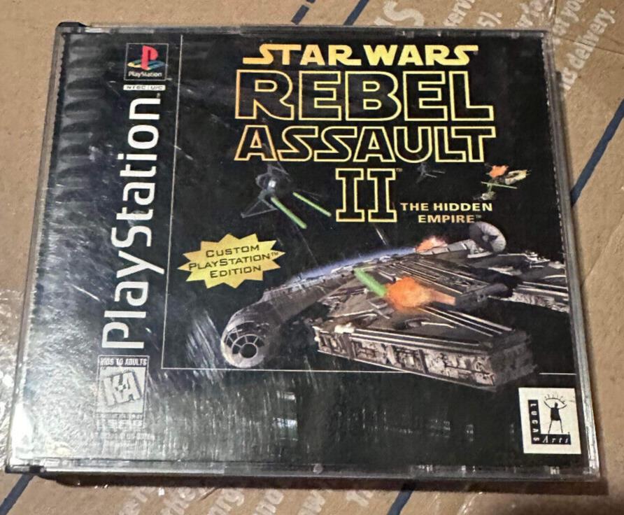 Star Wars Rebel Assault II 2 PlayStation 1 PS1 Black Label Complete