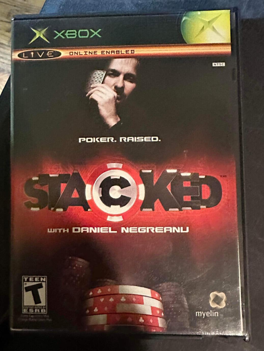 Xbox Stacked Video Game Microsoft Myelin 2005 Poker - Tested