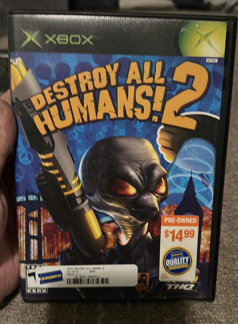 Destroy All Humans 2 Original Microsoft Xbox 2 - Blockbuster Rental - Tested