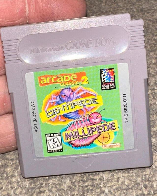 Arcade Classic 2 Centipede Millipede - Authentic Nintendo GameBoy Game