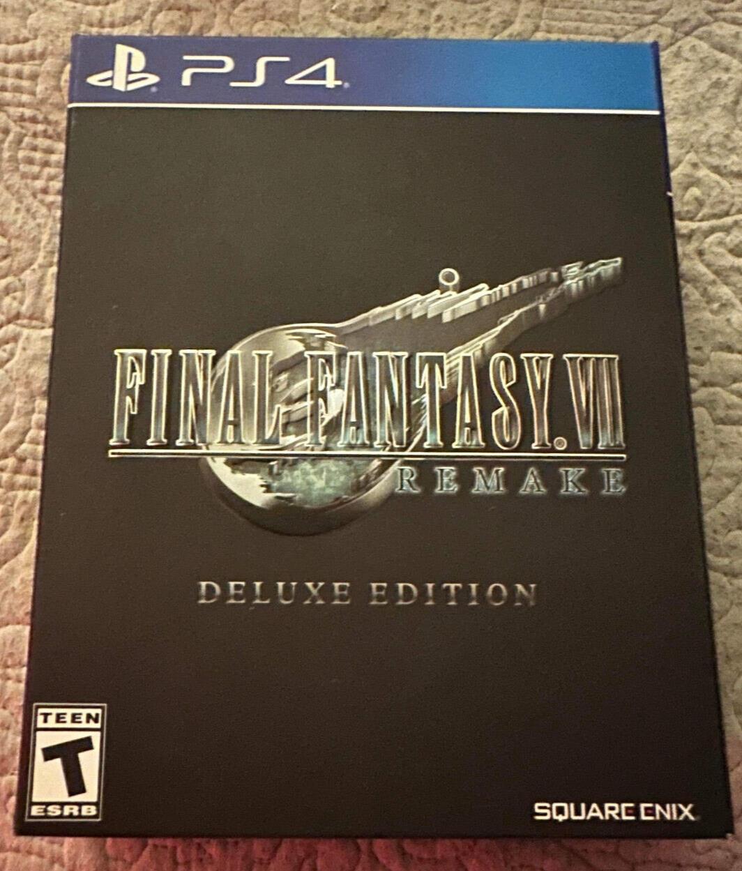 Final Fantasy 7 FF7 Remake Deluxe Edition Sony Playstation 4 PS4 Complete Square