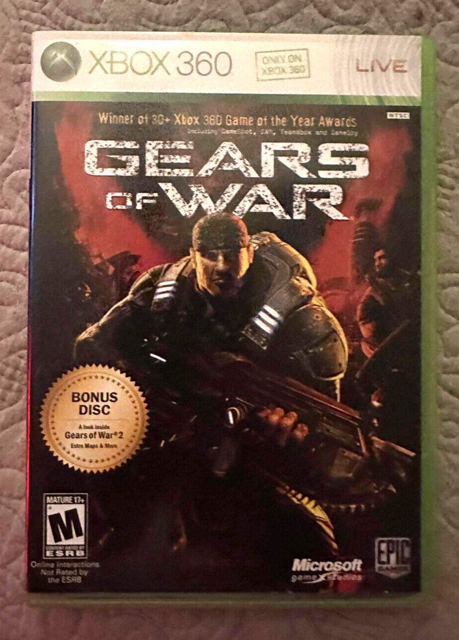 Gears of War 1 (Microsoft Xbox 360, 2006) Complete w/ Manual
