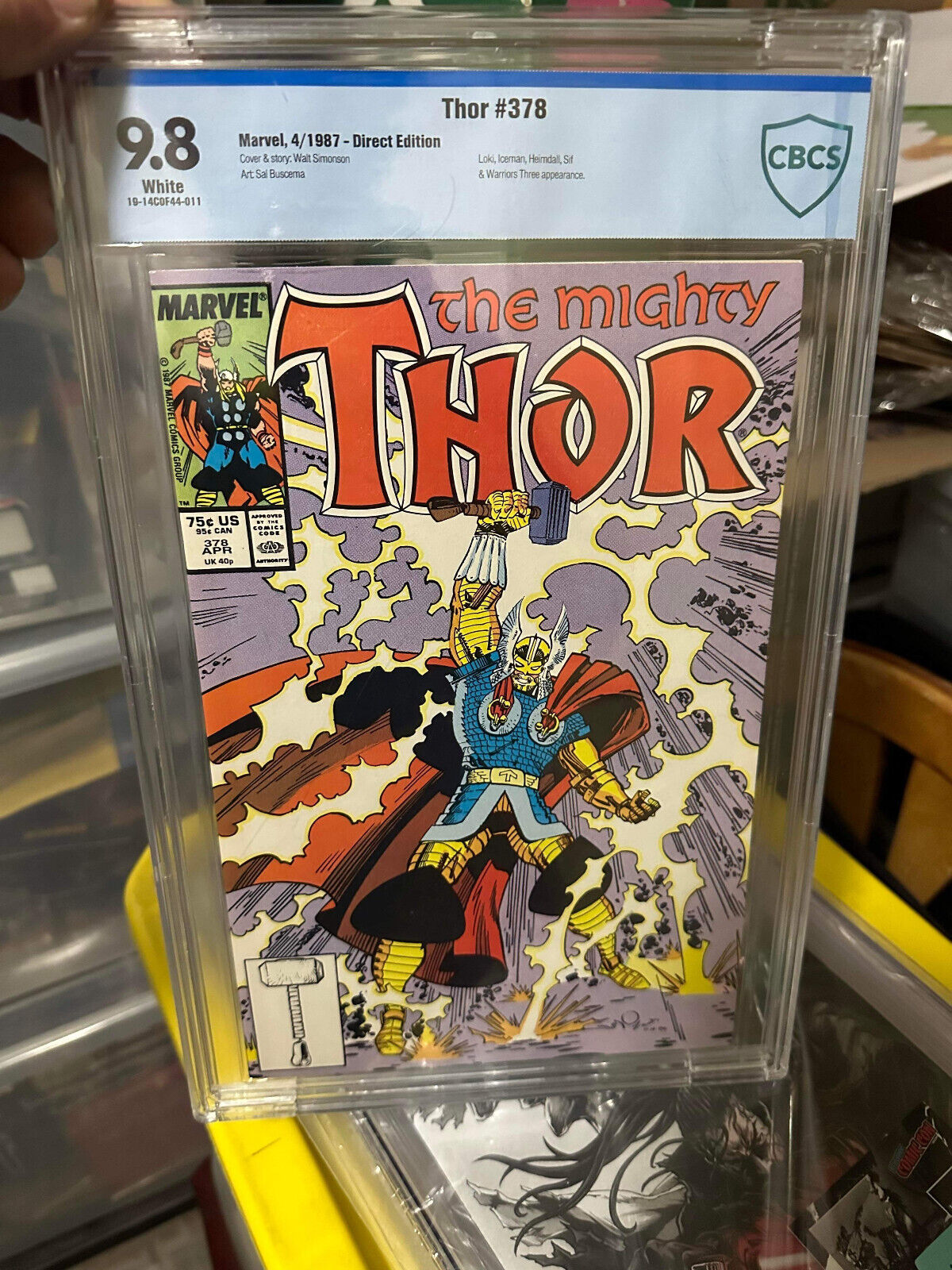 The Mighty Thor #378 CBCS 9.8 Loki, Iceman, Three Warriors Key Issue Graded