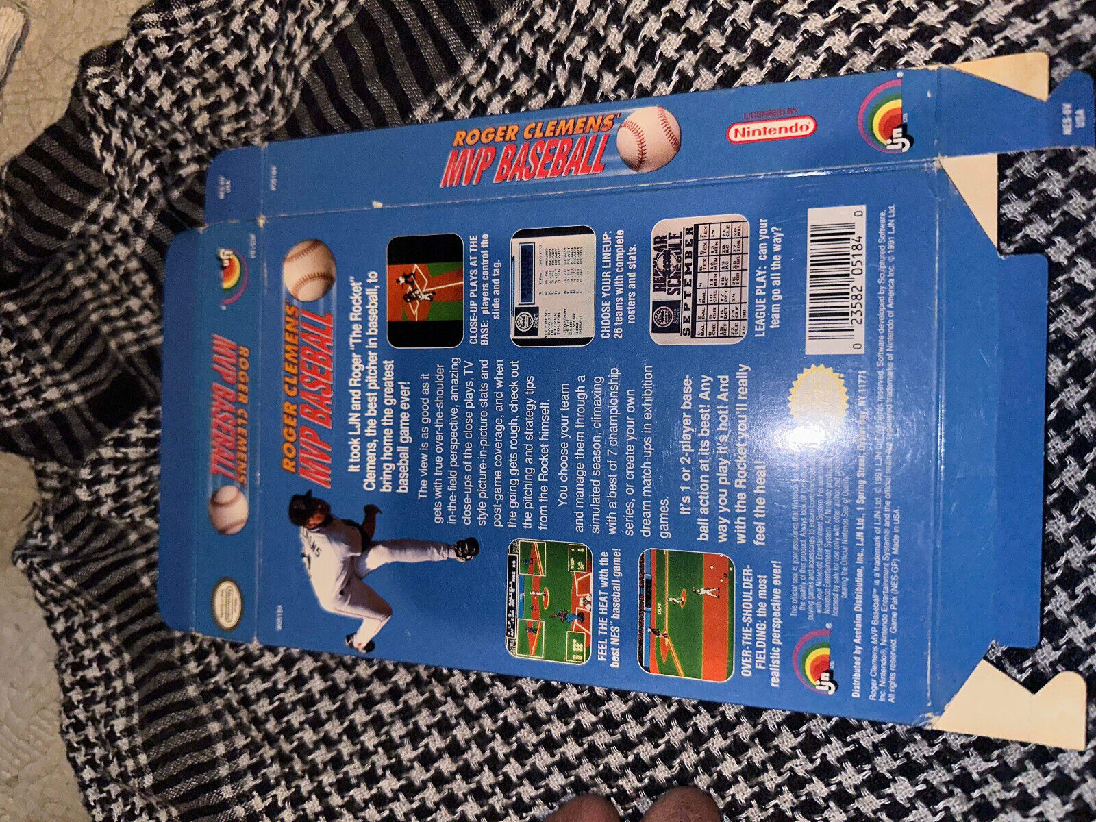 Roger Clemens' MVP Baseball Nintendo NES Box Only!
