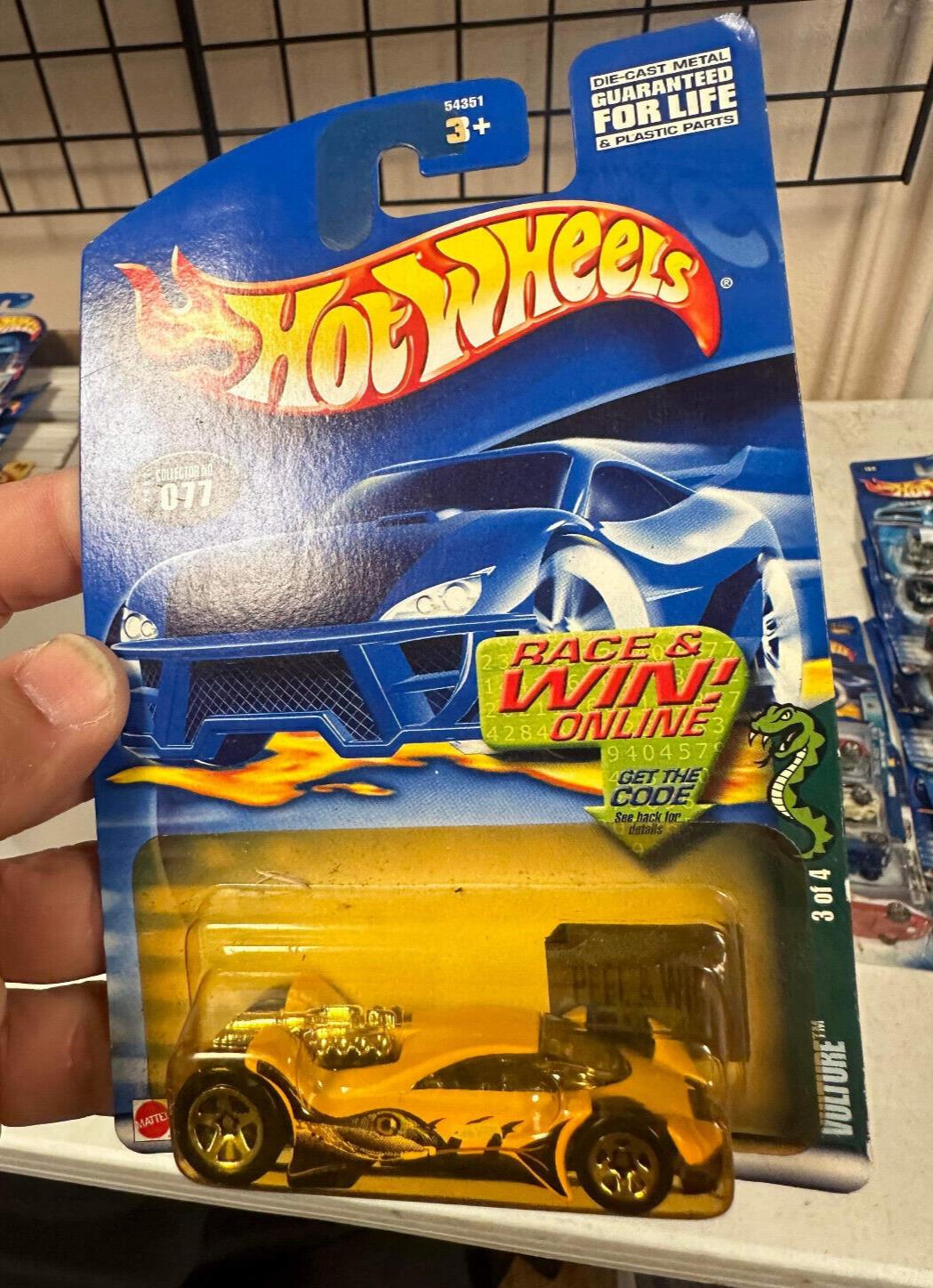 2001 Hot Wheels Treasure Hunt Vulture 3 of 4 Yellow Code