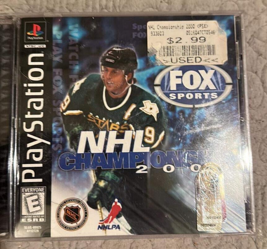 NHL Championship 2000 (Sony Playstation 1 PS1, 1999) Game, Case, and Manual