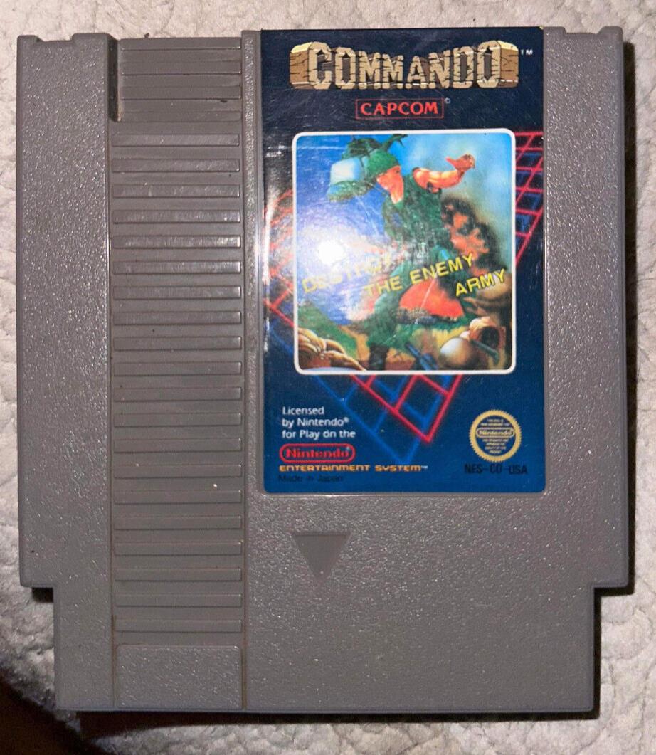 Nintendo NES Commando Video Game 1986 Authentic