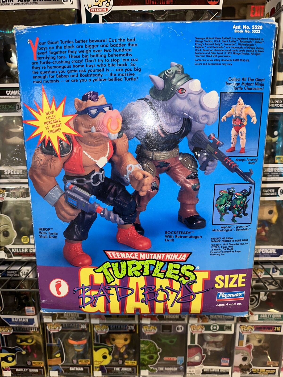 TMNT Teenage Mutant Ninja Turtles Bad Boys Giant Size 13” Rocksteady No Weapon