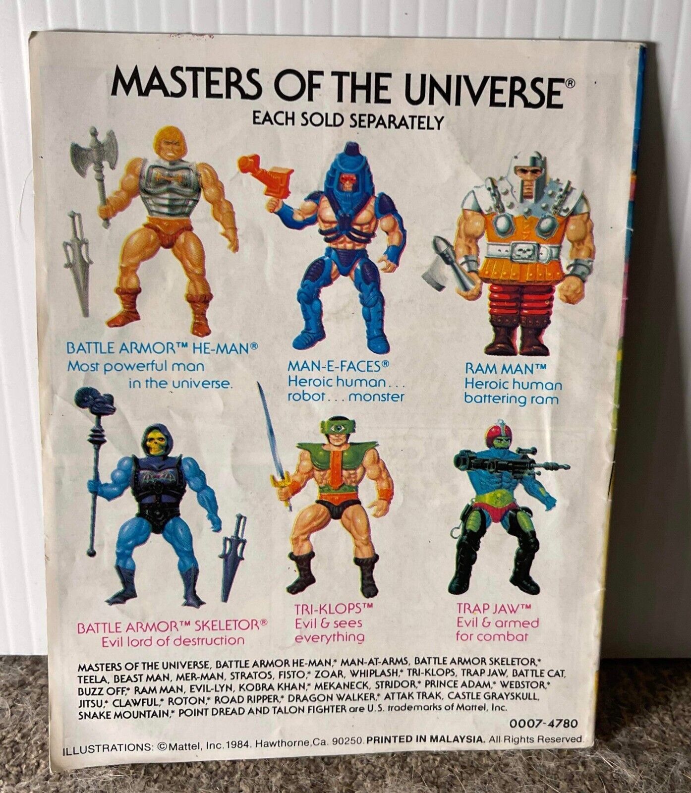 The Terror of Tri-Klops! Mini Comic 1982 He-Man Masters of the Universe MOTU