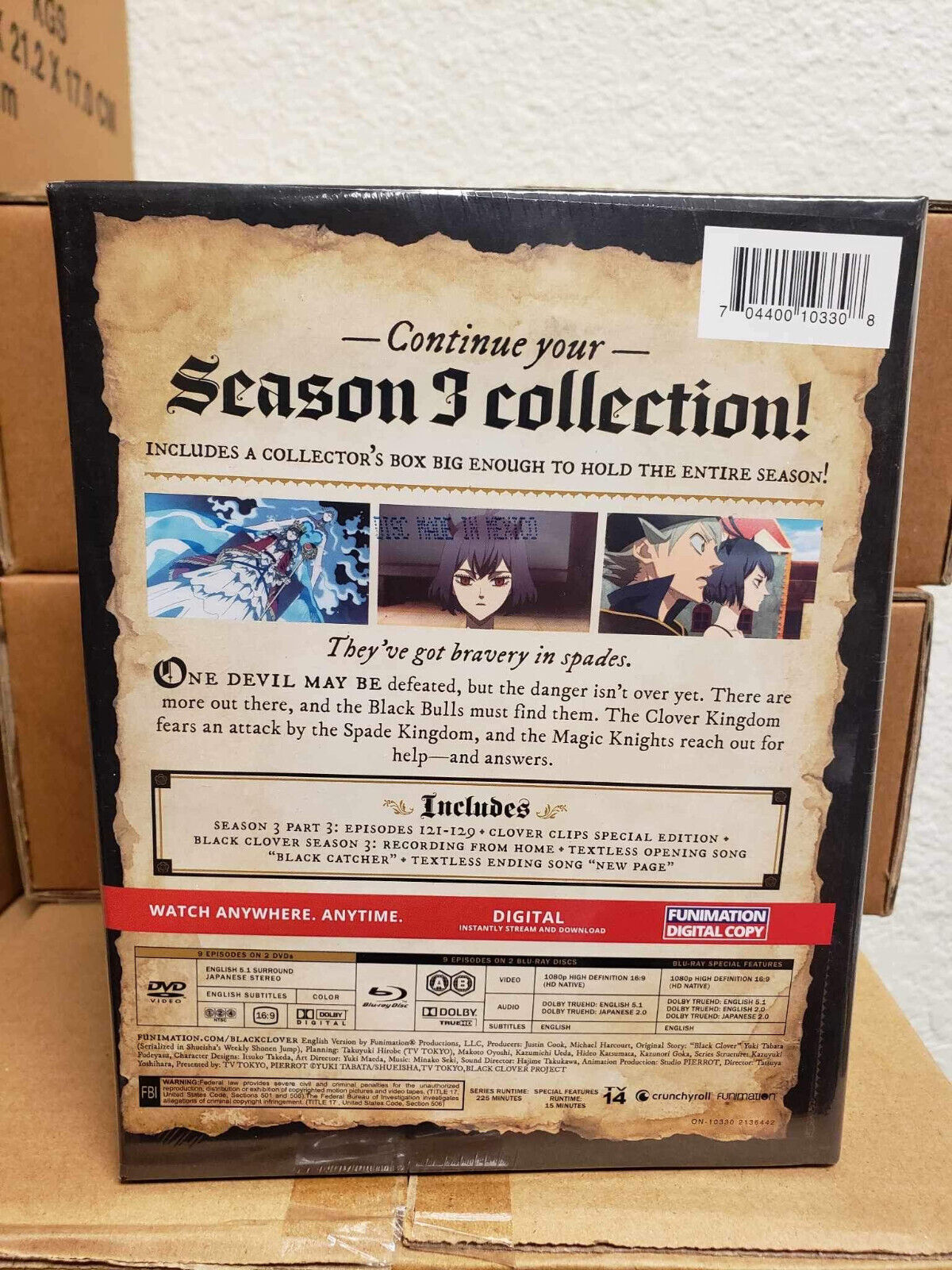 Black Clover Season 3 Black Box Collectors Edition Rare!