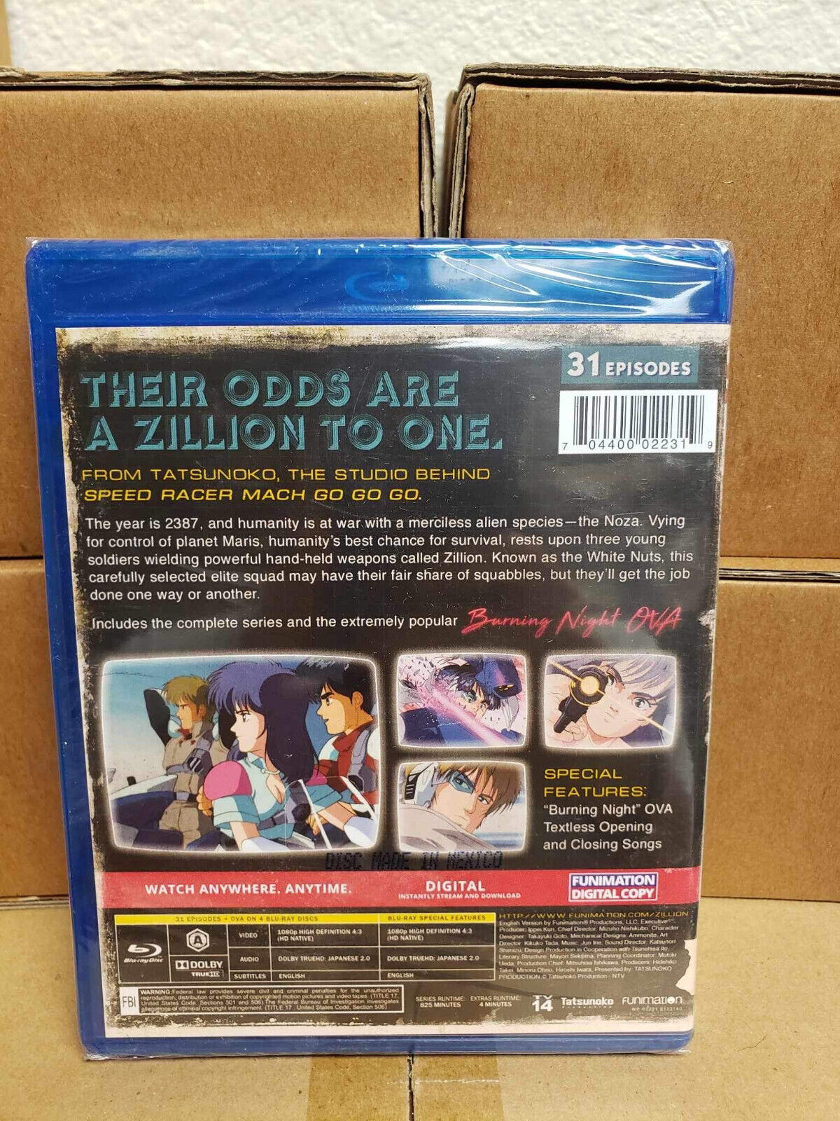 Zillion The Complete Series Blu-ray NEW Anime