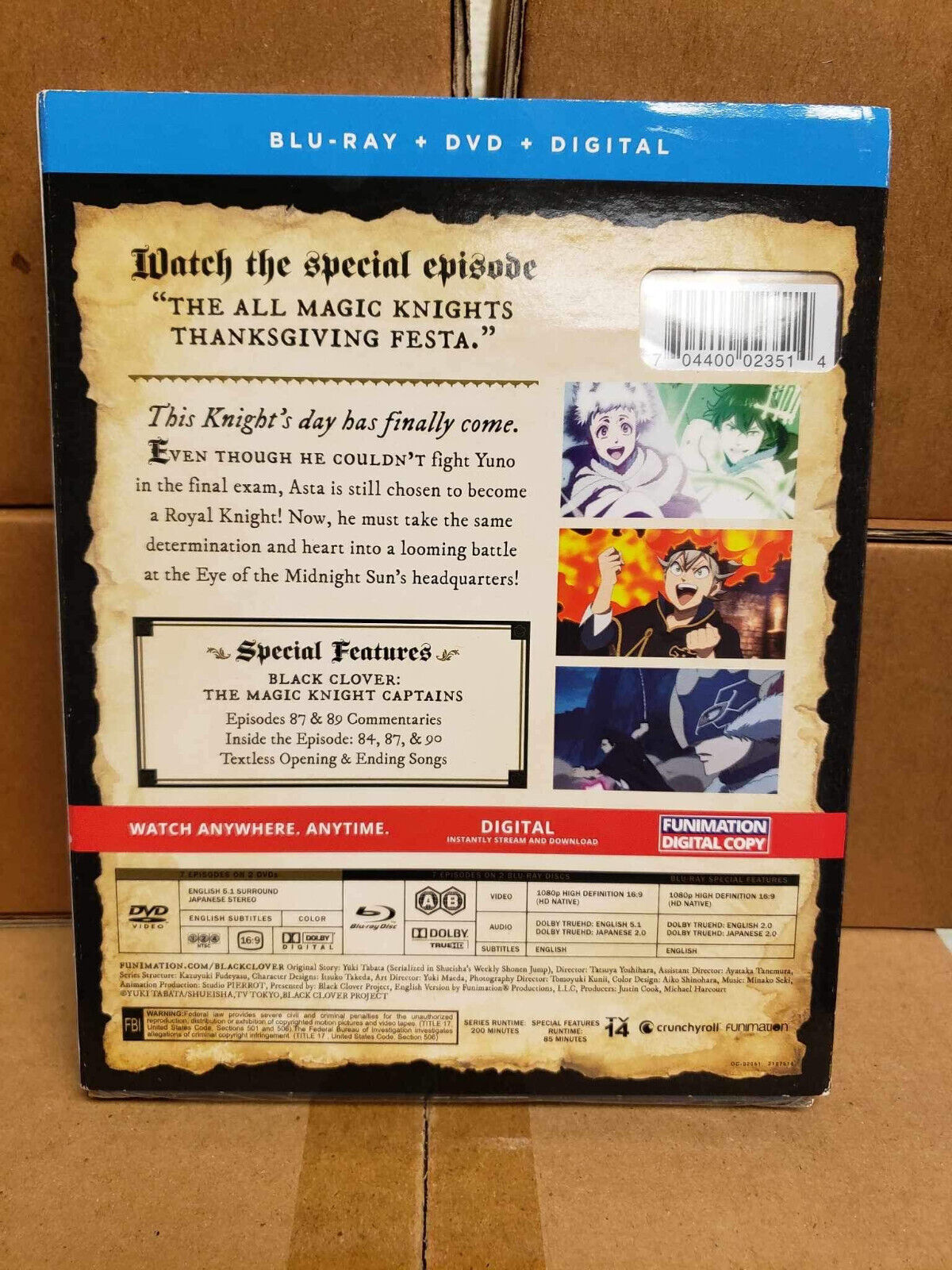 Black Clover Season 2 - Part 4 Blu-ray Gakuto Kajiwara NEW