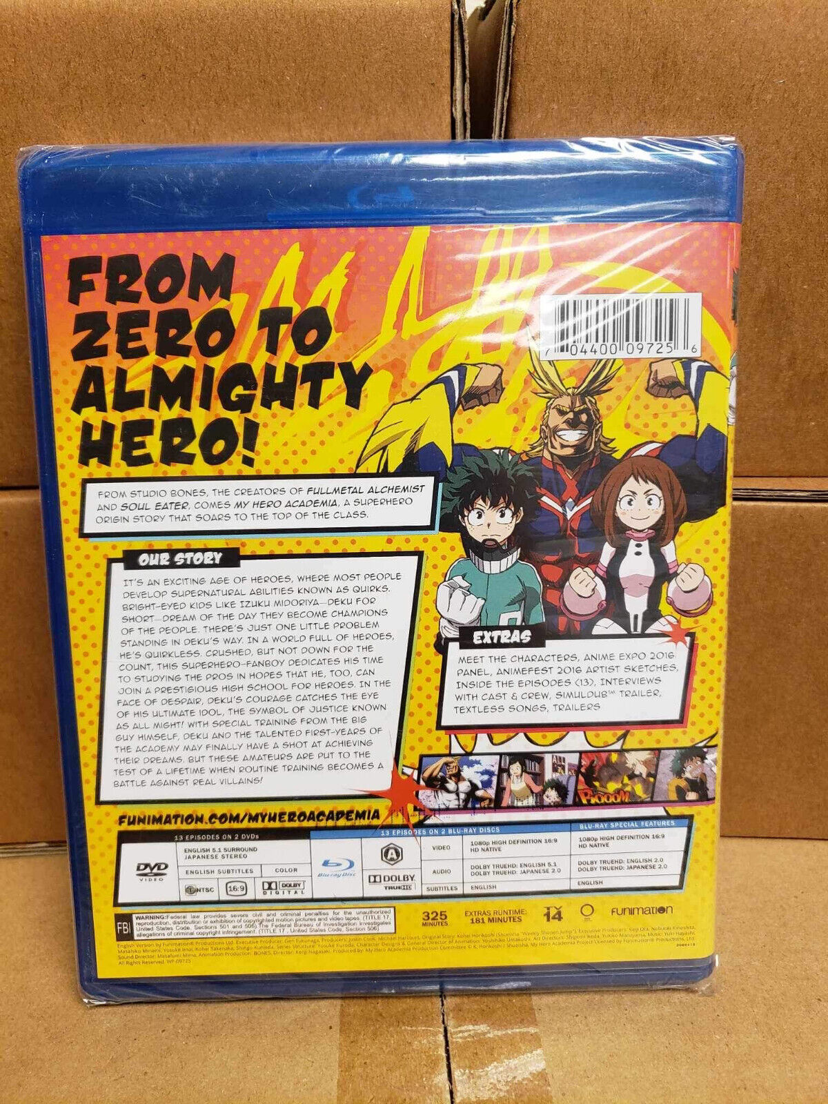 My Hero Academia First Season 1 One Limited Edition Blu-ray Only Funimation