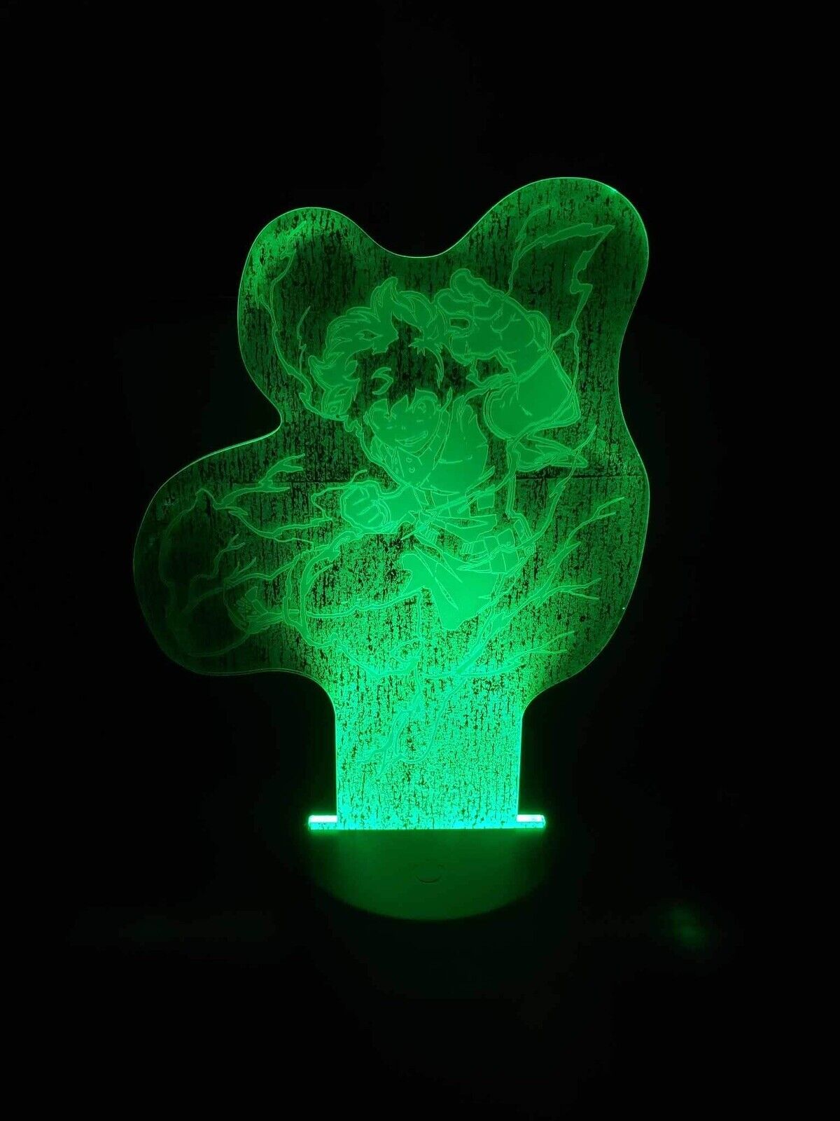 MHA Deku 6.5" My Hero Academia Custom Laser Engraved Acrylic 3D LED Night Lamp