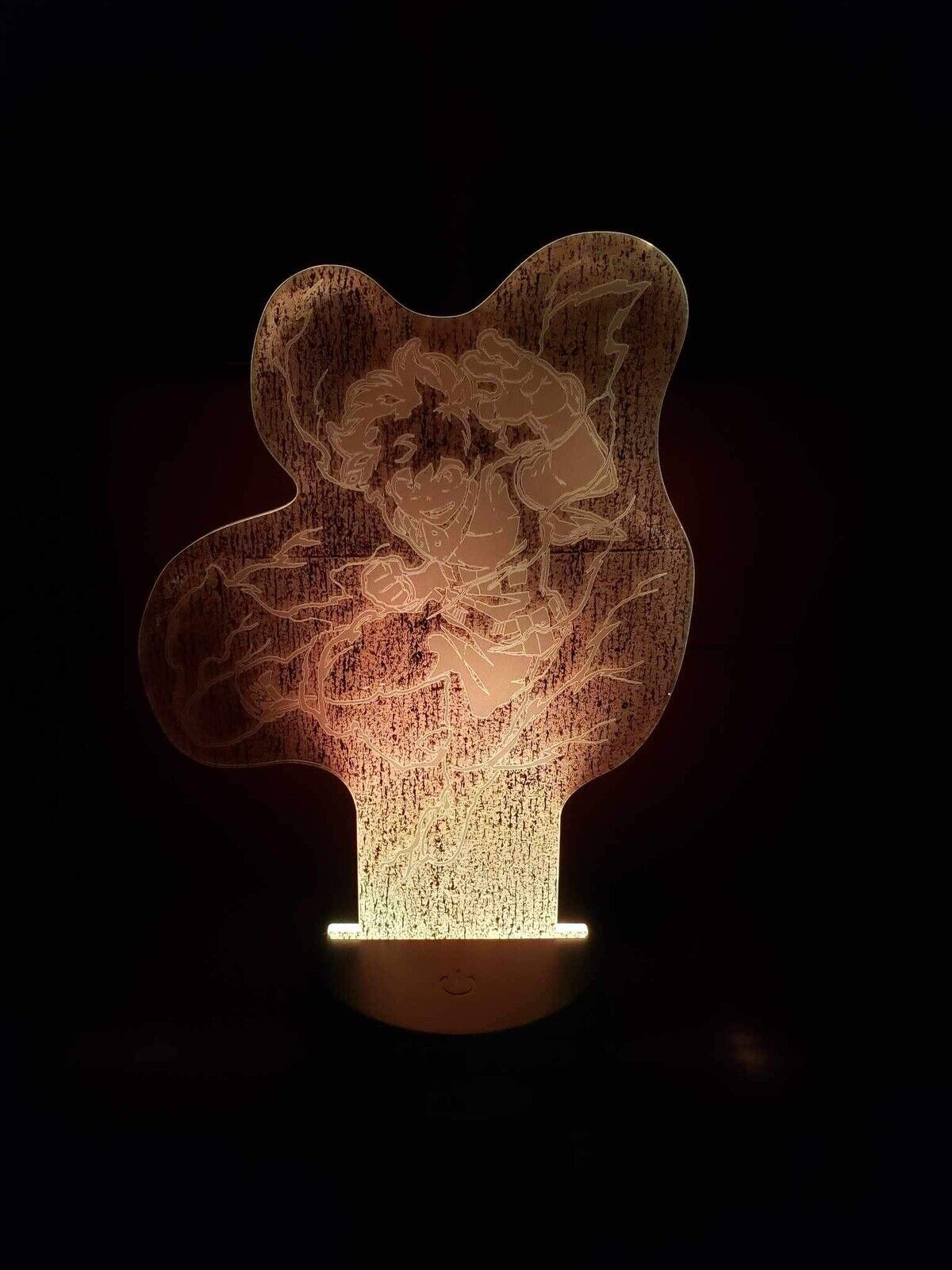 MHA Deku 6.5" My Hero Academia Custom Laser Engraved Acrylic 3D LED Night Lamp