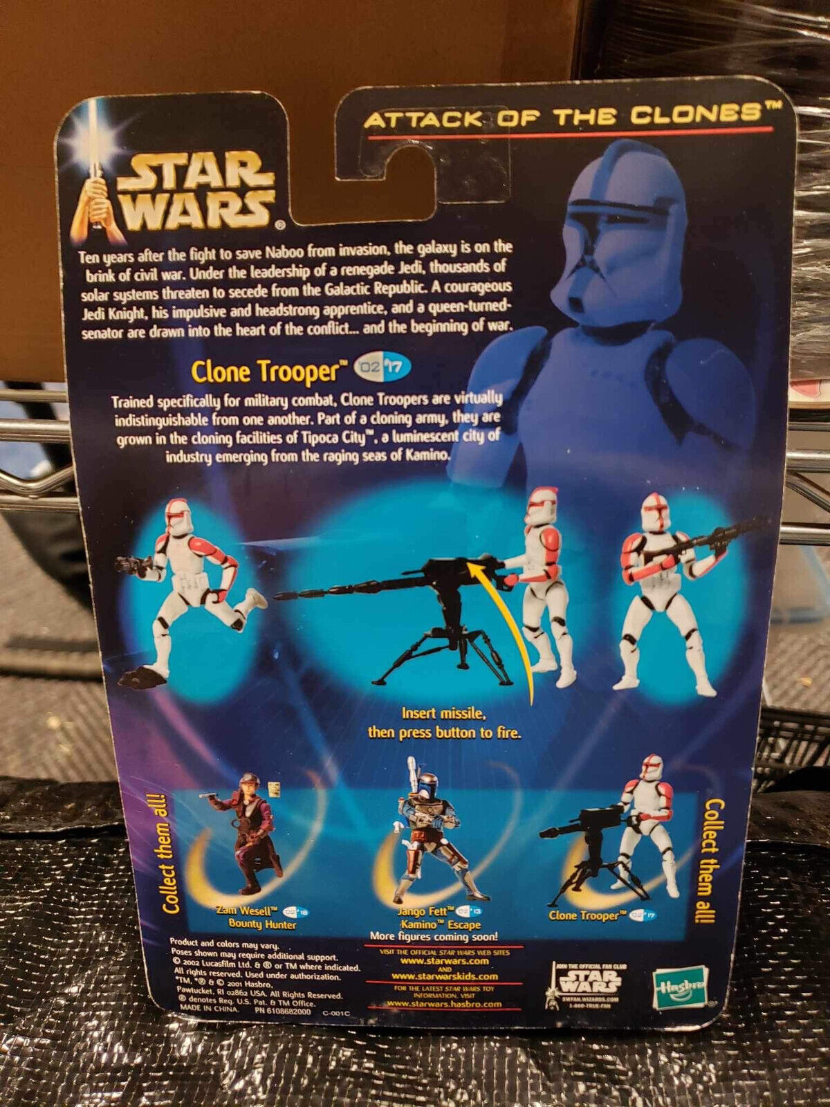 Star Wars Attack of the Clones Clone Trooper Firing Tripod Cannon