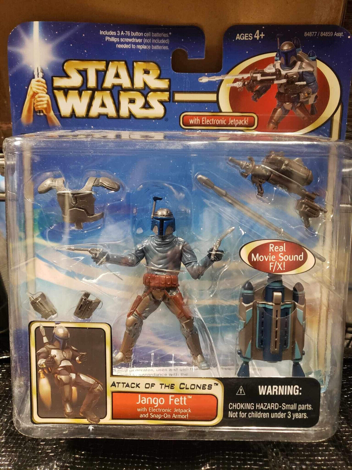 Star Wars: Attack Of The Clones - Jango Fett With Electronic Jetpack &