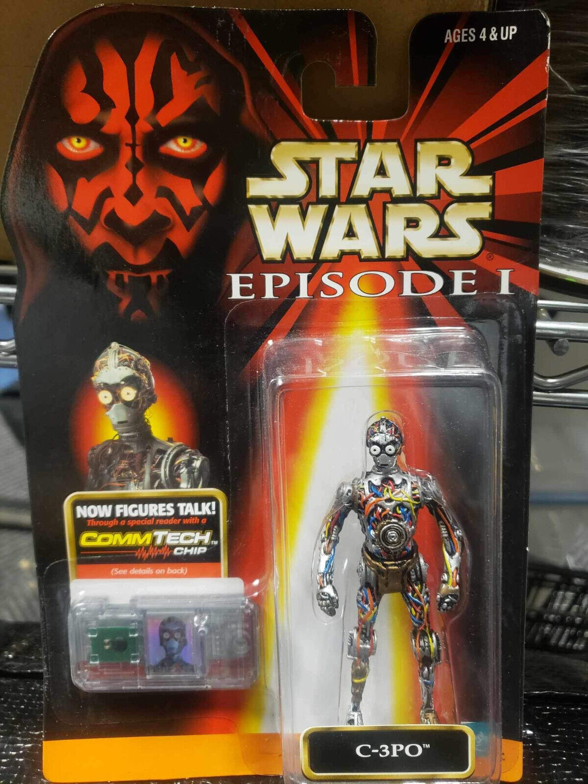 Star Wars C-3P0 Episode 1 FOREIGN VRSN Phantom Menace CommTech Action Figure