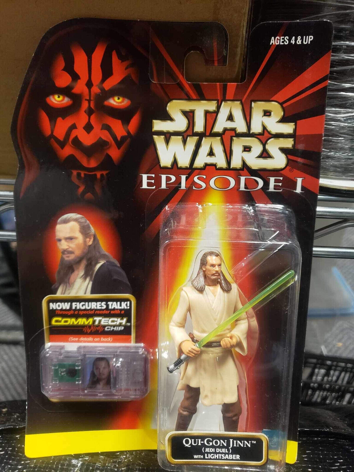 1999 Star Wars Episode 1 with CommTech Chip - Qui-Gon Jinn