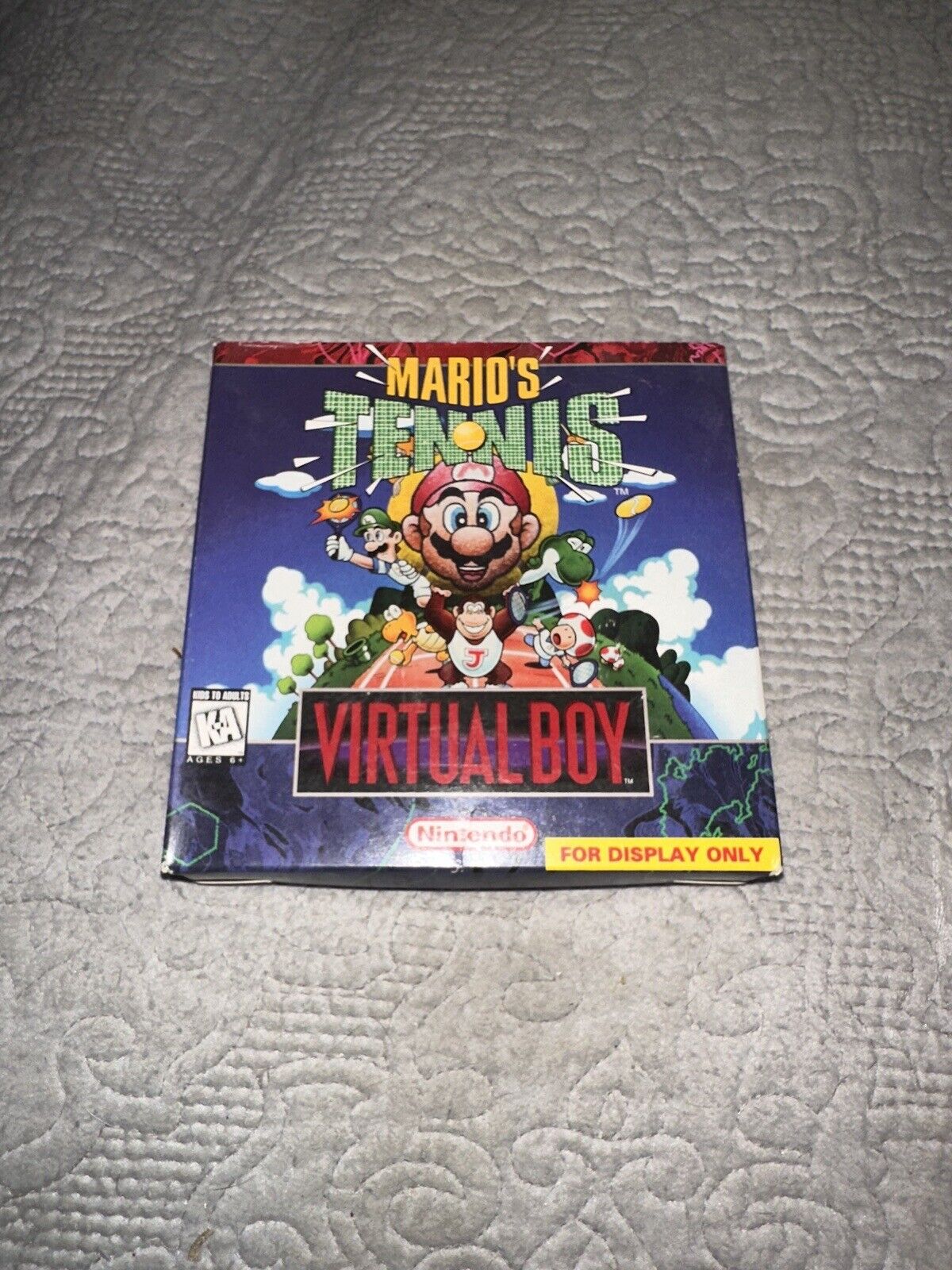 Nintendo Virtual Boy MARIO'S TENNIS Mario Vintage Game Complete!  RARE!