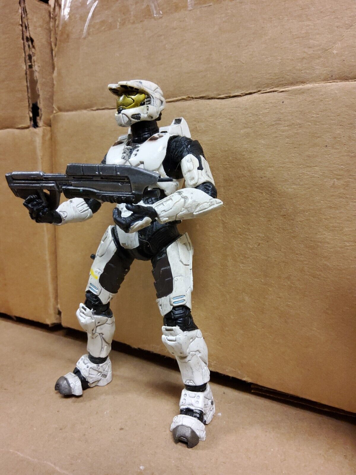 Halo 3 Series 1 McFarlane Toys White Spartan Soldier Mark VI 2008 NEW/SEALED