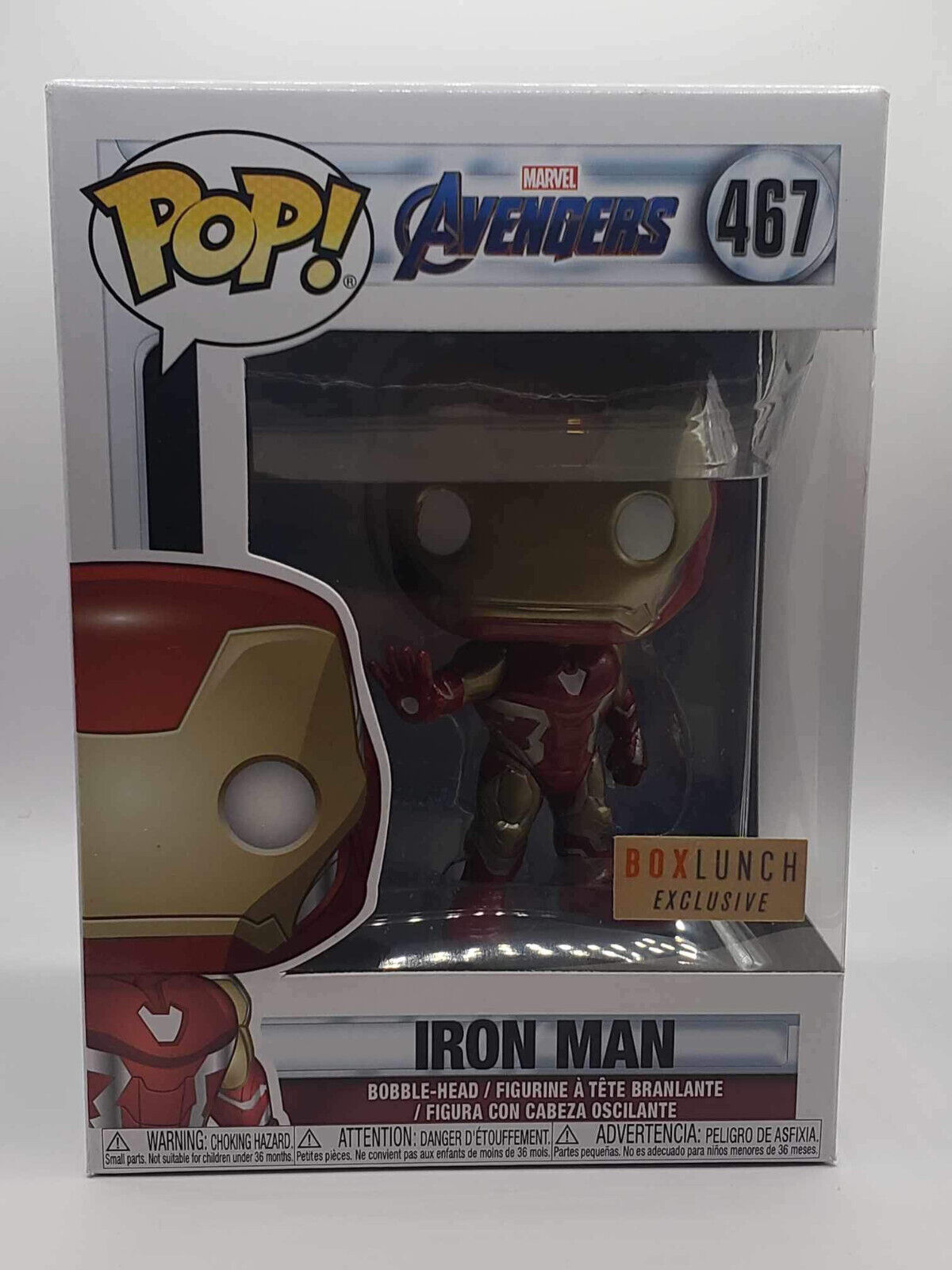 Funko Pop! Iron Man #467 Marvel Avengers Box Lunch Exclusive